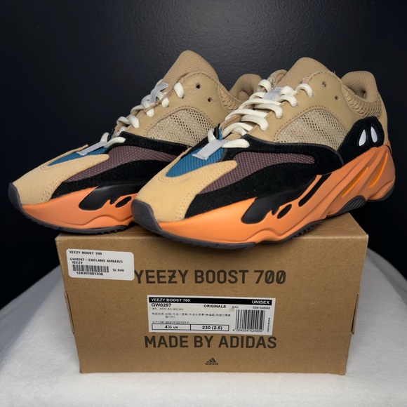 Adidas Yeezy Boost 700 “Enflame Amber” — GW0297 — Size 5 - Picture 13 of 13